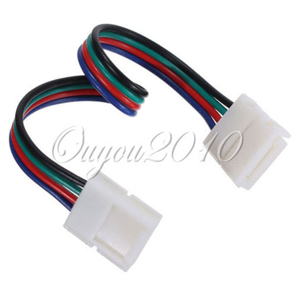Big Promotion 5x 4Pin 10MM Female DIY PVC RGB LED PCB Strip Connector Adapter For 5050