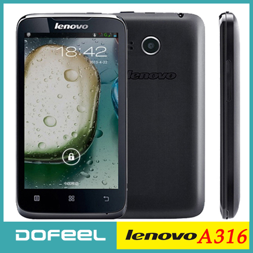 Original Lenovo A316 Mobile Phone 4 0 Inch MTK6572 Dual Core Android Bluetooth WiFi 3G WCDMA