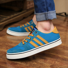 new spring and summer 2014 leisure fashion men s shoes wholesale Korean striped breathable canvas