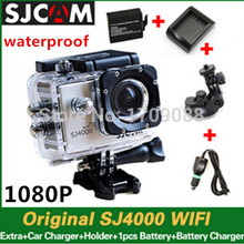 100 original SJCAM SJ4000 WIFI action camera waterproof digital camera go pro helmet camera 1080P FUL