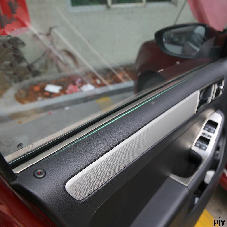 New Inner car window Stainless Steel trim For 2012 2013 2014 Volkswagen vw Jetta MK6 Accessories