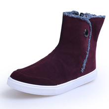 The new 2015 suede leather boots fashion warm cotton brand footwear men s spring and autumn