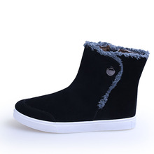 The new 2015 suede leather boots fashion warm cotton brand footwear men s spring and autumn