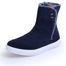 The new 2015 suede leather boots fashion warm cotton brand footwear men s spring and autumn