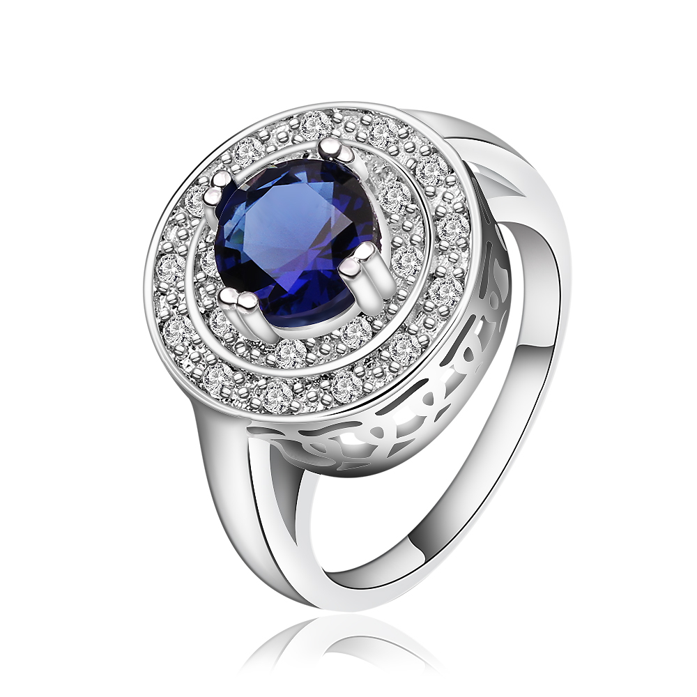... with crytal blue stone ring for women wedding Finger Rings Wholesale