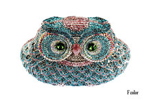 Animal Shape Owl New crystal luxury women handbags 100 handmade women cute bags CO9323
