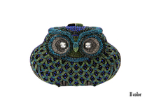 Animal Shape Owl New crystal luxury women handbags 100 handmade women cute bags CO9323
