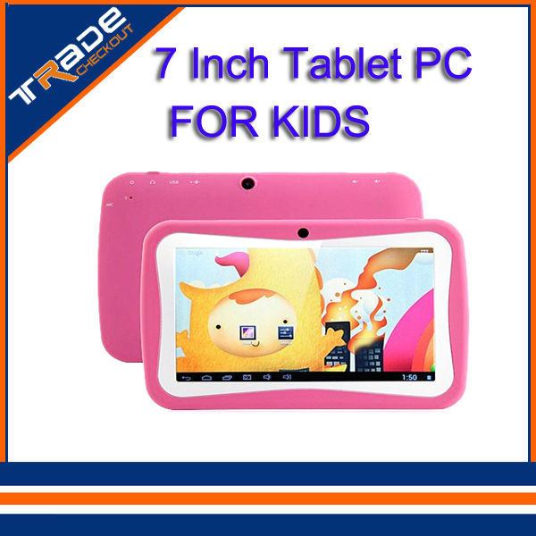 New arrival 7 Inch Children Tablet Android 4 4 RK3026 Cortex A9 Dual core 1GHz 512MB