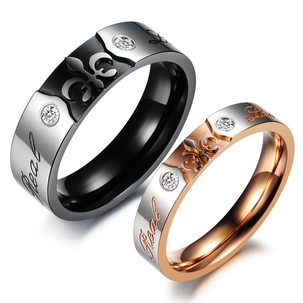 Perfect Titanium Steel Men Women Promise Ring Exquisite Designer Lover s Ring Trendy Wedding Jewelry engrave