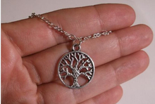 10pcs 2015 New Fashion Jewelry  Alloy Tibetan Silver Lovely Tree of Life Charms Pendant Necklace  60CM Long Chain