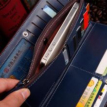 Fashion Plaid PU leather men wallet high quality solid color long paragraph men wallets clutch bag