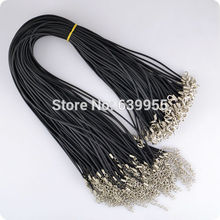 20pcs 45cm 18” Black Rubber Necklace for Pendant Quality Cord 2mm String Strap Choker Necklace DIY Fashion Jewelry