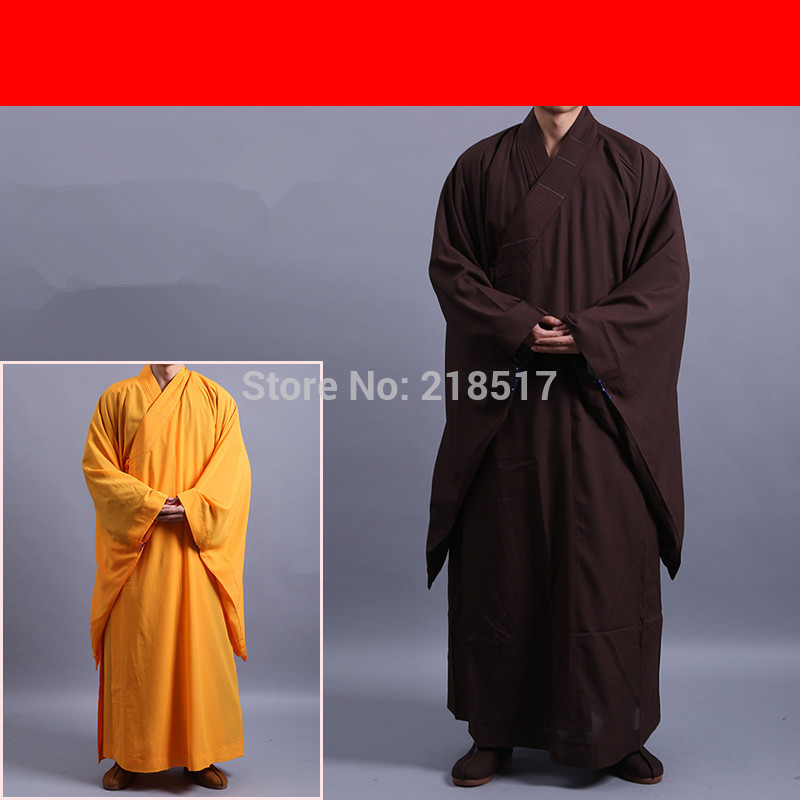 Shaolin Monk Zen Lay Clothes Buddhists Meditation Uniform Temple Monk Robe Suits 