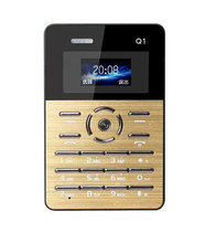 Original Qmart Q1 Quad Band Mini Ultra thin Pocket Card Children Student Mobile Phone MP3 FM