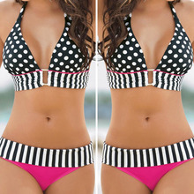 Sexy Women Swimwear Bikini Set Bandeau Push Up Padded Bra Swimsuit