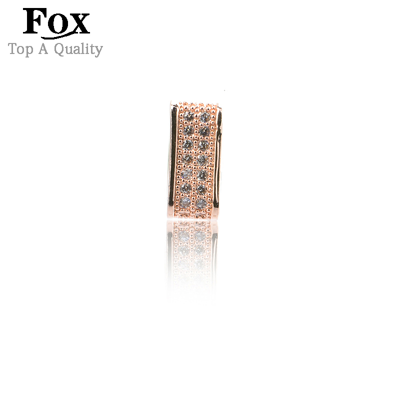 Free shipping Gold Jewelry Austrian Zircon Crystal Loose Beads fit European pandora Bracelets Chain Necklaces Girls