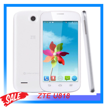 3G Original ZTE U818 RAM 512MB+ROM 4GB 4.5 inch Android 4.2 Smart Phone Dual Core 1.3GHz Dual SIM GSM GPS GPRS WIFI Bluetooth