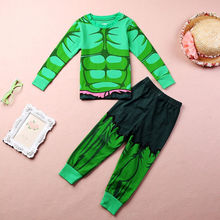 2015 Cartoon Incredible Hulk Baby Kids Boys Cosplay Sleepwear Pajamas set AU