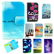 For LG L Prime D337 Cell Phone Case Flip Cover Leather New 2015 Fashion Colorful Cartoon Cute Love Owl