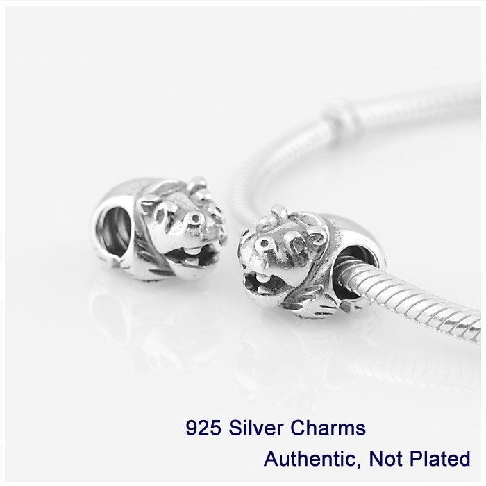 Fits Pandora Bracelet DIY Making Authentic 100 925 Sterling Silver Original Beads Hippo Charm Women Jewelry