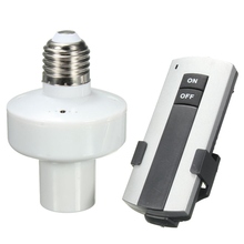 New Arrival!!!Wholesale Durable E27 Screw Wireless Remote Control Light Lamp Bulb Holder Cap Socket Switch New On Off Hot Sale