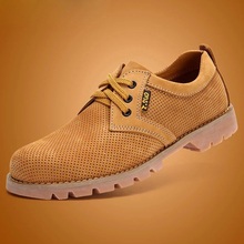 New Spring Men Genuine Leather Scrub Tooling Ankle Boots Work Shoes Men Sneakers Shoes Men Breathable
