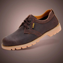 New Spring Men Genuine Leather Scrub Tooling Ankle Boots Work Shoes Men Sneakers Shoes Men Breathable