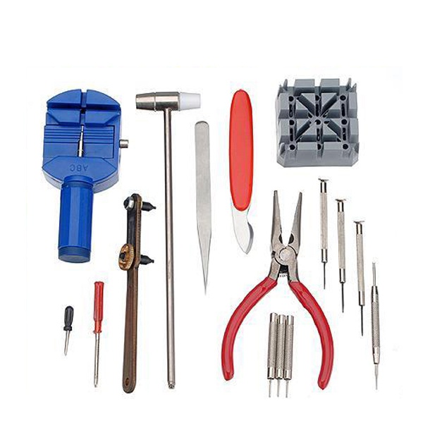 Best Promotion 16pc Deluxe Adjust Watch Back Case Spring Bar Remover Opener Tool Kit Repair Fix