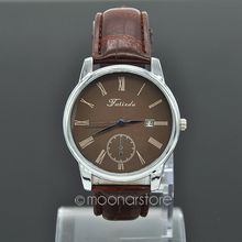Men s Fashion Casual PU Leather Band Quartz Analog Wrist Watch B MPJ710 A5