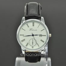 Men s Fashion Casual PU Leather Band Quartz Analog Wrist Watch B MPJ710 A5