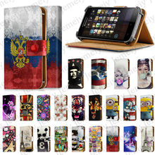 Chic Style 5 Inch Universal Leather Smartphone Cover For Lenovo S960 Vibe X Flip Case,5″ New Printing Pattern Skin