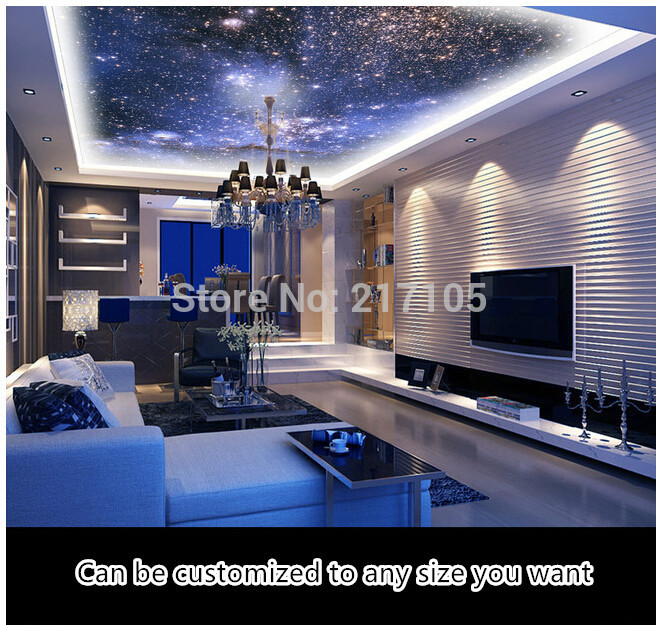 Custom Fantasy Night Sky Wallpaper For Living Room Backdrop
