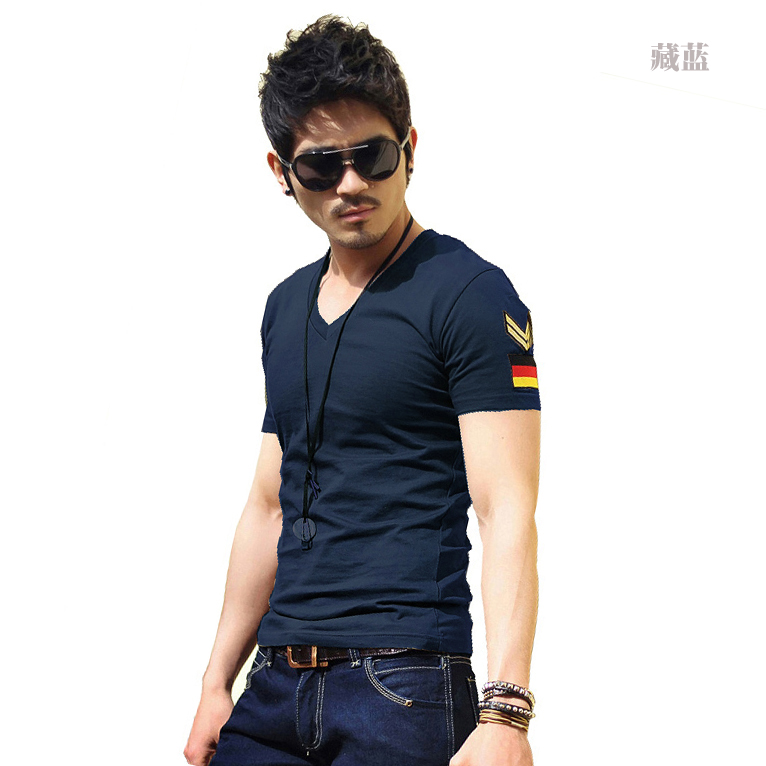 2015 fashion best selling summer male short sleeve T shirt 100 High quality pure cotton exercise