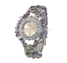 Free shipping Women Watch Bracelet Jewelry For Women Crystal with zinc alloy dial Brass plated