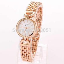 Free shipping Women Watch Bracelet Womens Jewelry Zinc Alloy with Glass Flat Round rose gold color