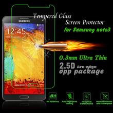 0.33mm Premium Tempered Glass Screen Protector For Samsung Galaxy Note 3 Tempered Glass   Protective opp package