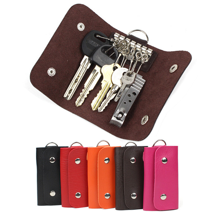 Fashion gifts Keys holder Organizer Manager patent leather Buckle key wallet case car keychain for Women