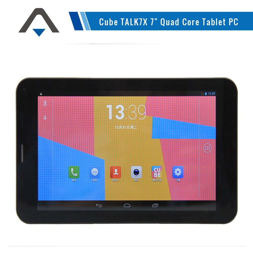 Cube TALK7X Quad Core 1 3GHz CPU 7 inch Multi touch Dual Cameras1G 8G GPS phone