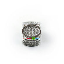 hot sell DIY sliver women jewelry zircon crystal gem charm loose beads fit european pandora style