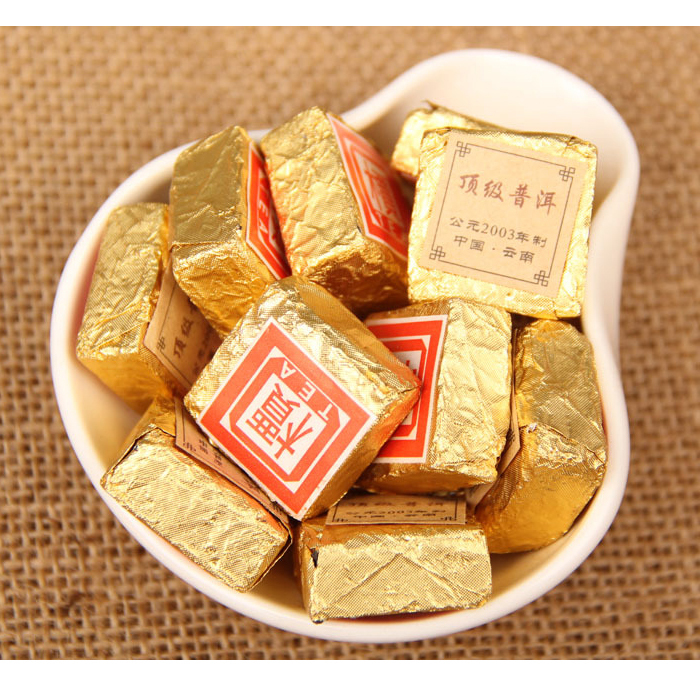 500g pack Wholesale Yunnan Puer Tea Bricks Compressed Tea Healthy 2003 Pu Er Tea Good Gifts