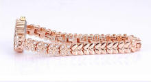 Free shipping Women Watch Bracelet Jewelry 2014 Fashion Zinc Alloy with Glass Flat Round rose gold