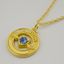 10 pcs Wholesale 18k Gold Cupid Arrow With March Birthstone Living Memory Pendant Necklaces