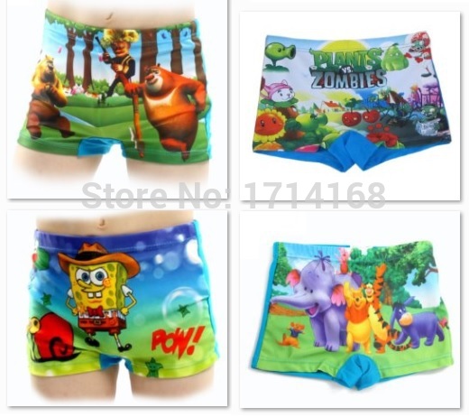 Free Shipping Kids Swim suits Cartoon boys swimming trunks short pants Drop shipping
