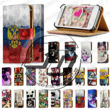 Hot New 4.5 Inch Universal Leather Folio Walelt Cover For Lenovo A516 Flip Case ,4.5″ Cell Phone Print For Lenovo A526
