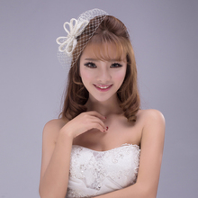 2015 New Fashion Bride Hair Accessory Lace Marriage Gauze Headband Accessories Ornament for wedding