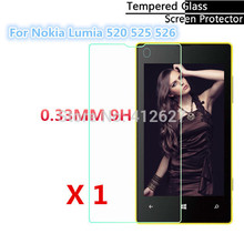 Premium Explosion-Proof Tempered Glass Screen Protector Film For Nokia Lumia 520 525 526 with Opp Package Free Shipping