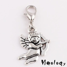5pcs/lot New Arrival Vintage Silver Cupid Baby Dangle Charms For Floating Locket Pendants Necklace