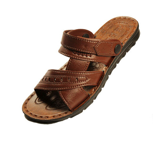 brand men's Birkenstock sandals Non-Slip Tide high quality leather Men ...