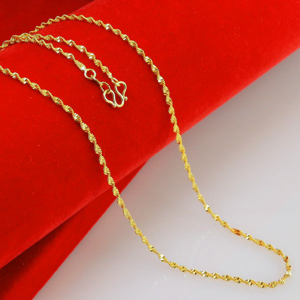 2015 Hot men necklace Wholesale Free shipping 24k gold necklace top quality necklace Cool Men s