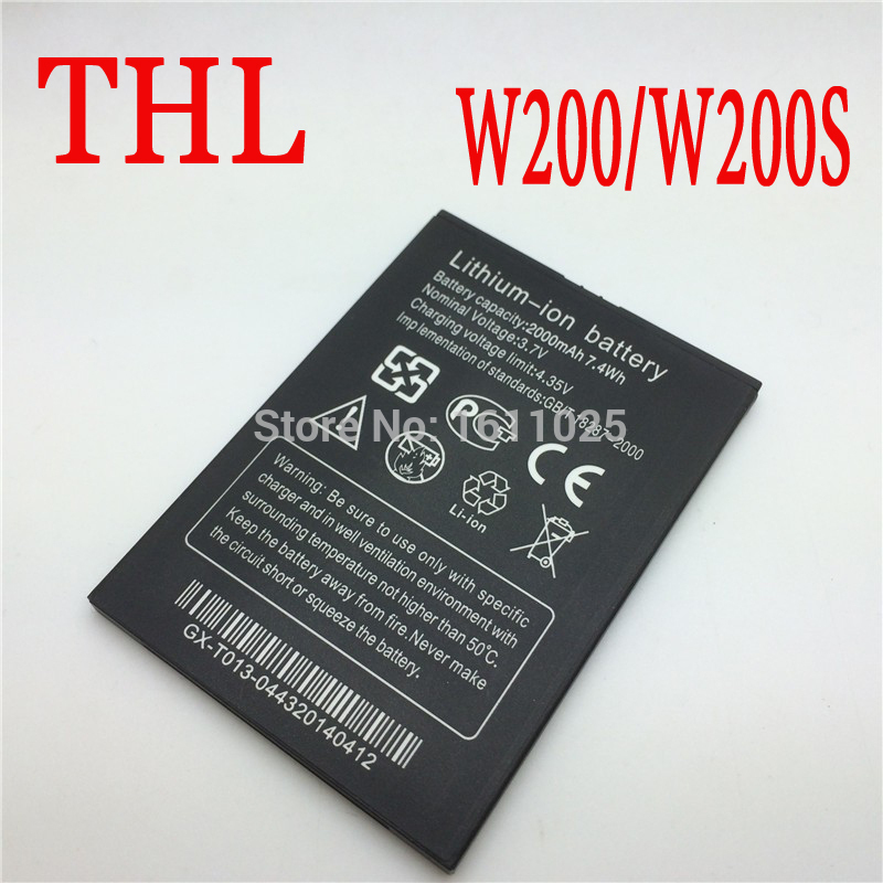 5PCS High Quality 2000mAh Black Original Mobile Phone Battery for ThL W200S W200 W200C Smartphone Batterie